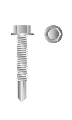 picture of hex washer head self drilling screw #5 point