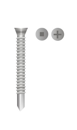 picture of square or phillips drive trim head self drilling screw