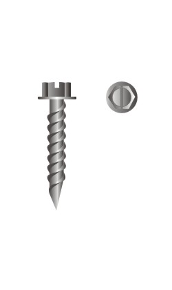picture of slotted hex washer head needle point screw