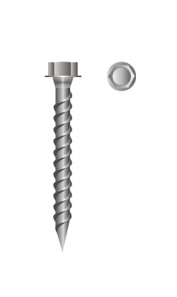 picture of hex washer head woodgrip screw
