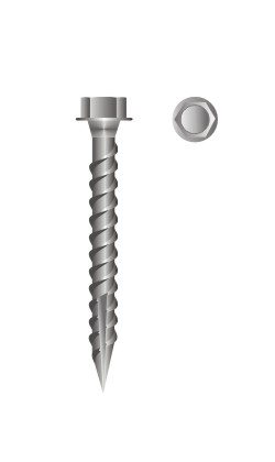 picture of hex washer head woodgrip screw type 17 point